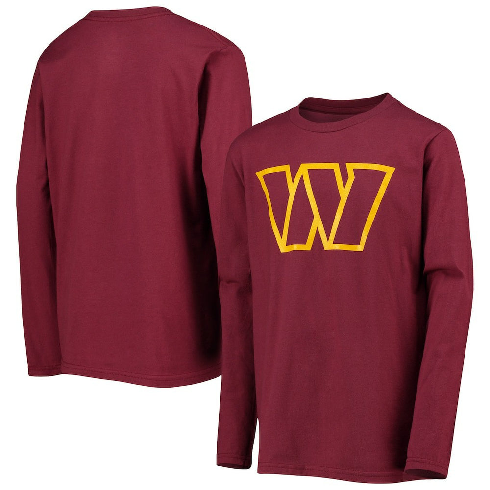 Washington Commanders Youth Primary Team Logo Long Sleeve T-Shirt - Burgundy for sale