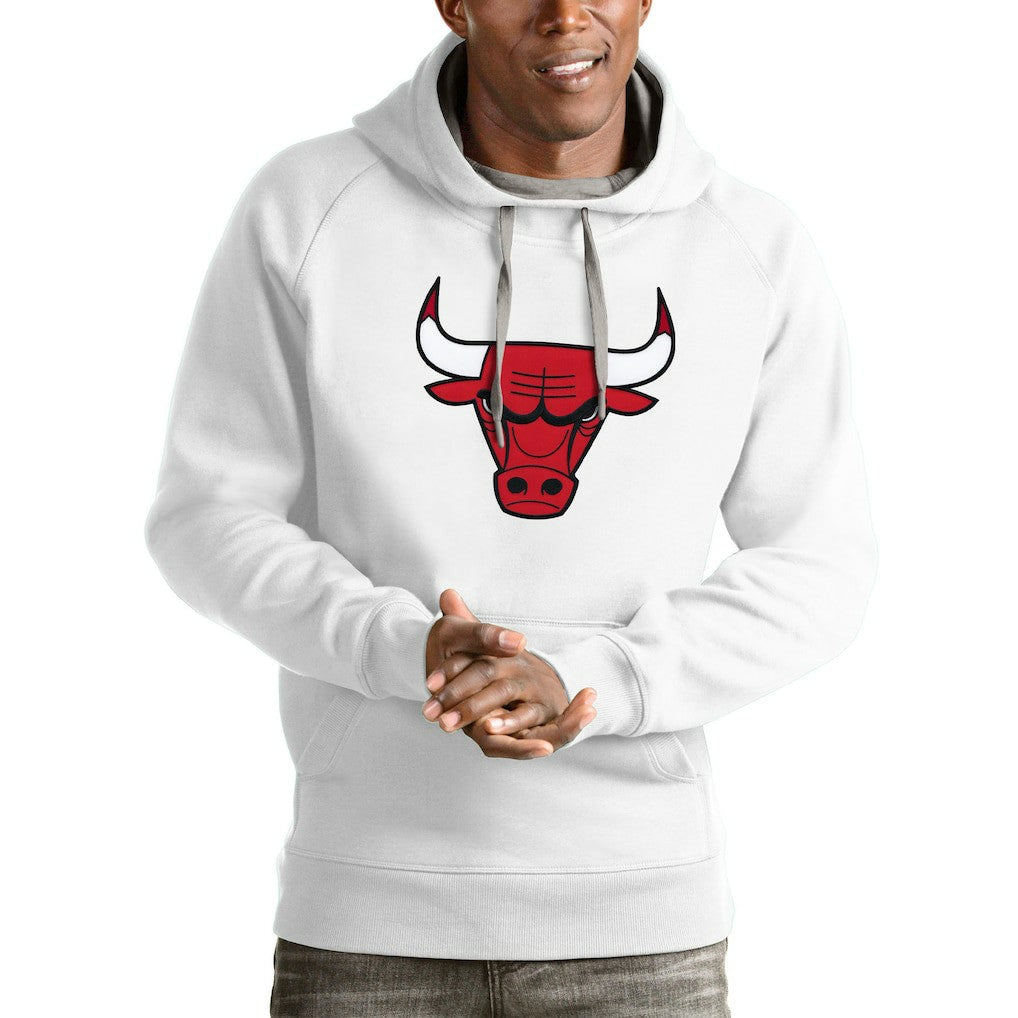 Chicago Bulls Antigua Logo Victory Pullover Hoodie sale - White on sale