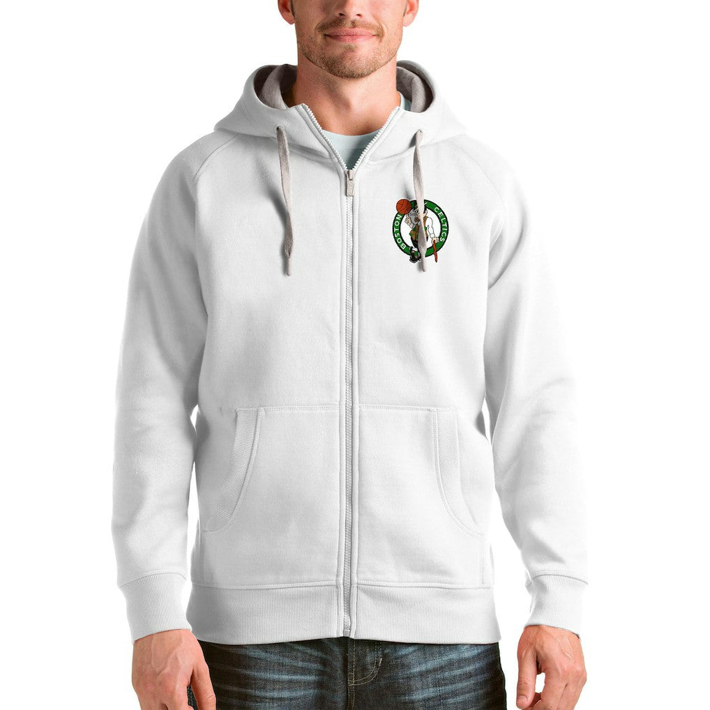 Boston Celtics Antigua Logo Victory Full-Zip Hoodie - White shop