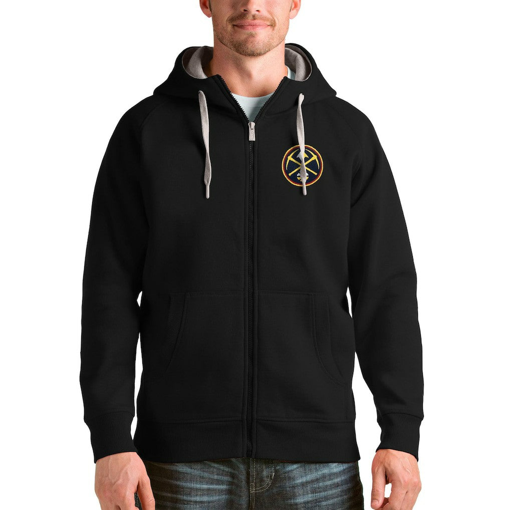 Denver Nuggets Antigua Logo Victory Full-Zip Hoodie sale - Black online
