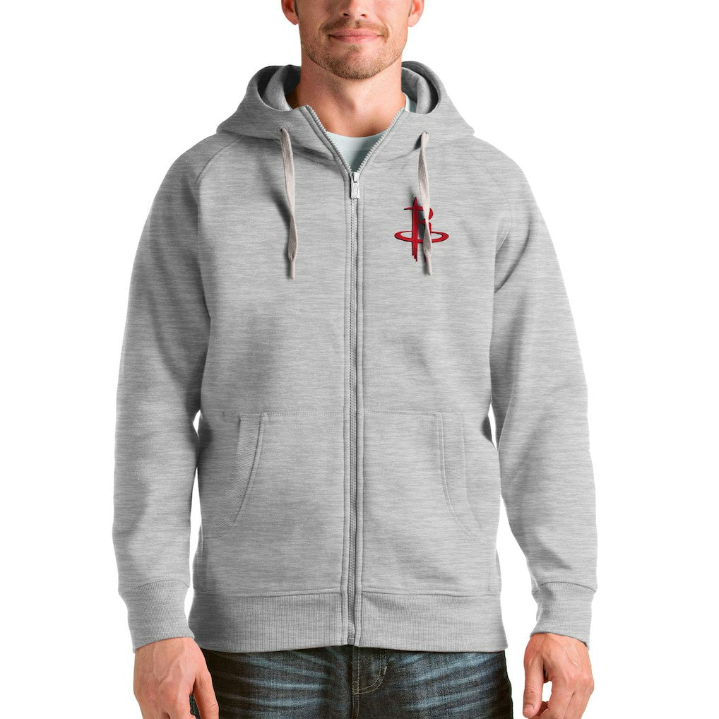 Houston Rockets Antigua Logo Victory Full-Zip Hoodie sale - Heathered Gray outlet