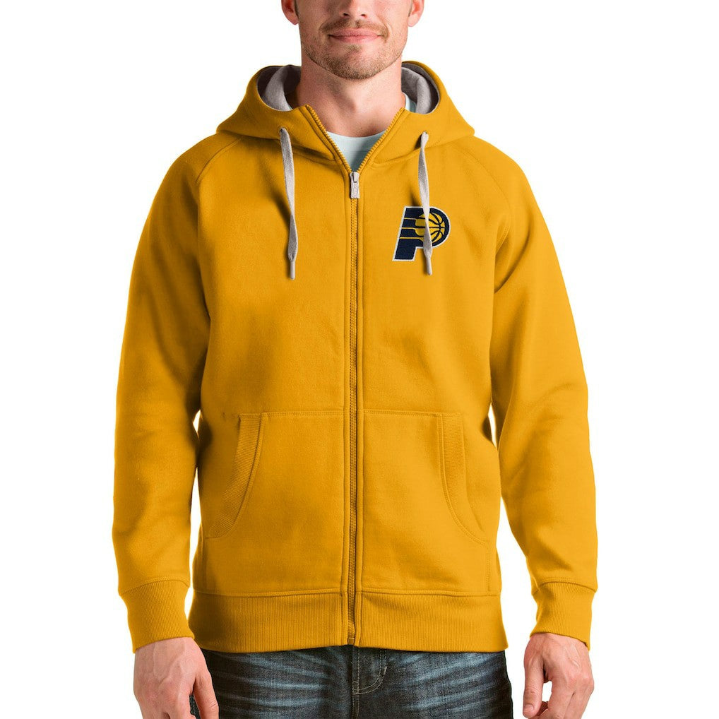 Indiana Pacers Antigua Logo Victory Full-Zip Hoodie - Gold shop