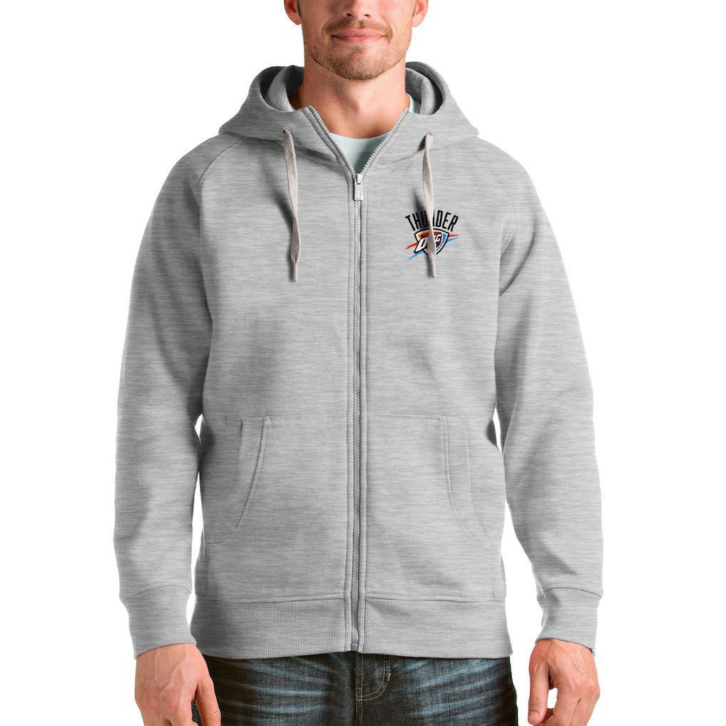 Oklahoma City Thunder Antigua Logo Victory Full-Zip Hoodie - Heathered Gray online