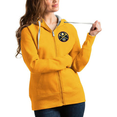 Denver Nuggets Antigua Women's Victory Full-Zip Hoodie sale - Gold shop