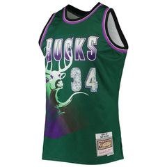 Ray Allen Milwaukee Bucks 1996/97 Hardwood Classics NBA 75th Anniversary Diamond Swingman Jersey - Green | Mitchell & Ness for sale