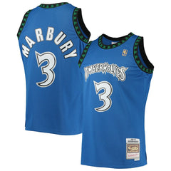Stephon Marbury Minnesota Timberwolves 1996/97 Hardwood Classics Swingman Jersey - Blue | Mitchell & Ness shop