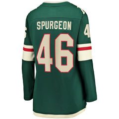 Jared Spurgeon Minnesota Wild Women's Home Breakaway Player Jersey Green