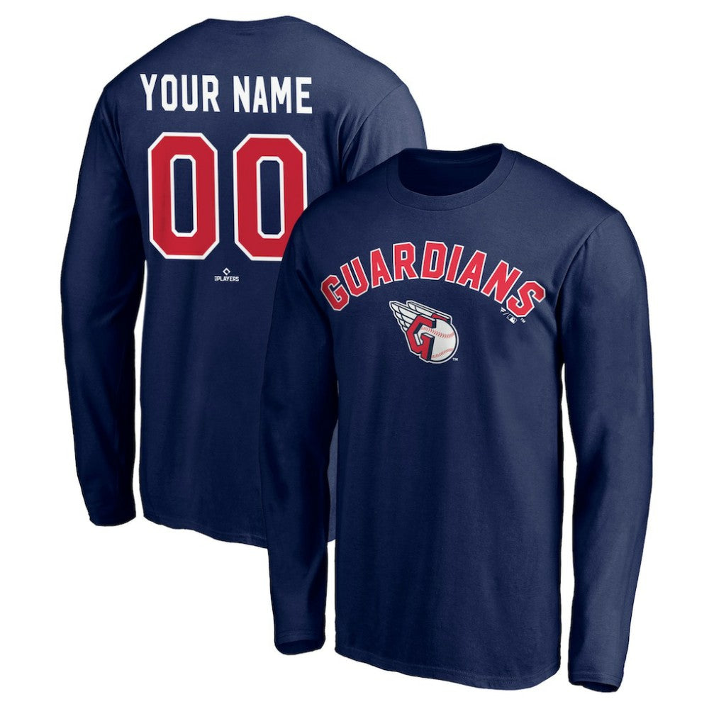 Cleveland Guardians Personalized Winning Streak Long Sleeve T-Shirt - Navy