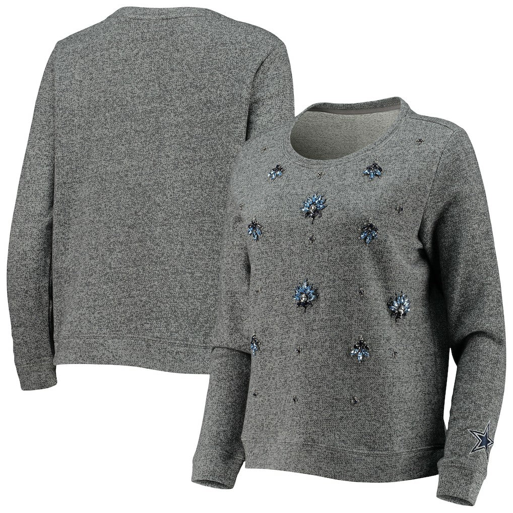 Dallas Cowboys Women's Amal Pullover Sweater - Gray discount