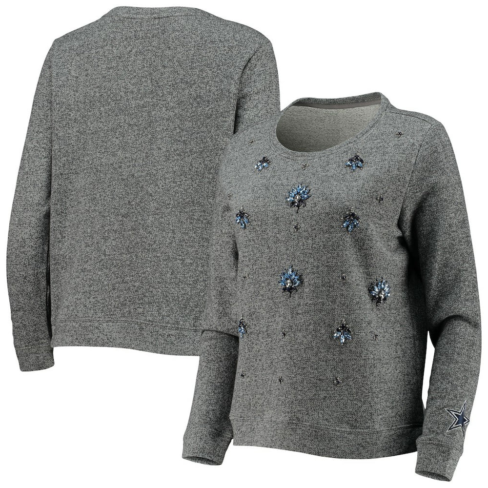 Dallas Cowboys Women's Amal Pullover Sweater - Gray discount