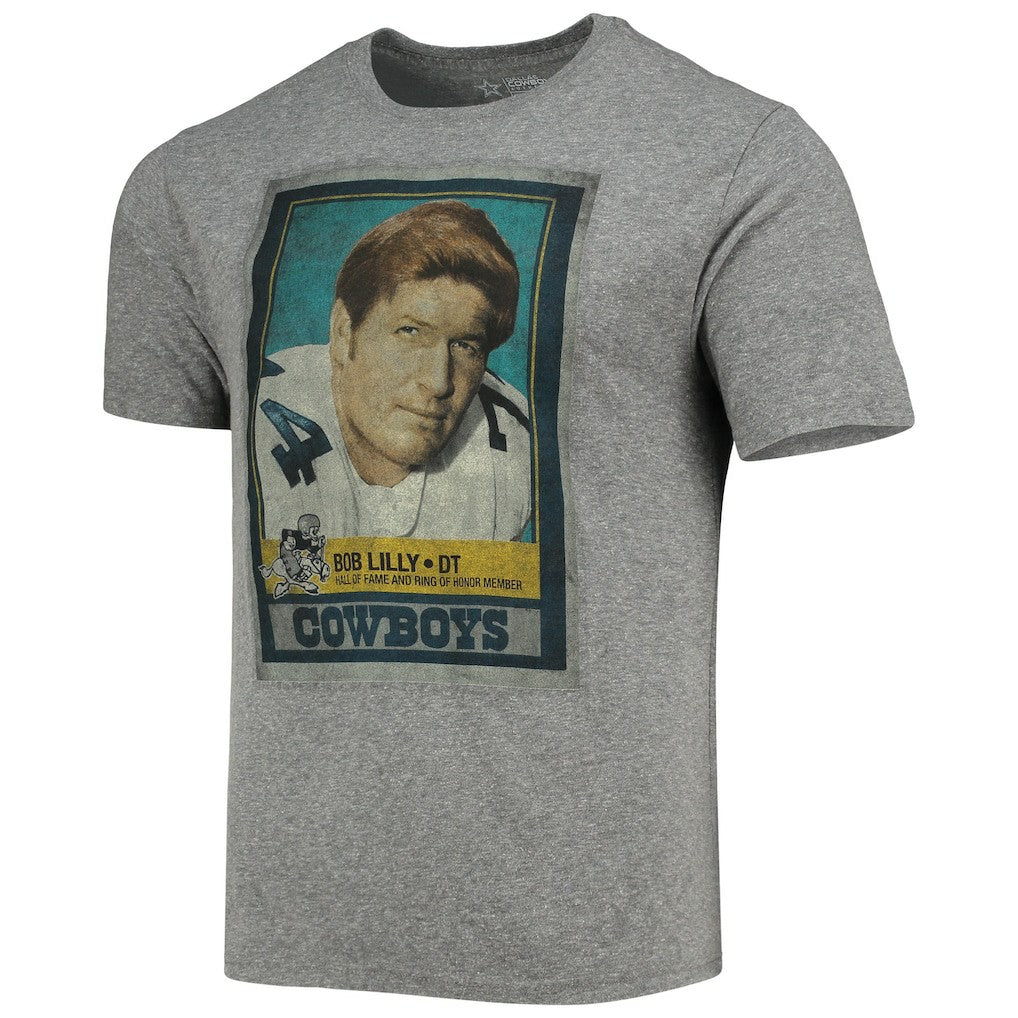 Bob Lilly Dallas Cowboys Name & Number Tri-Blend T-Shirt - Heathered Gray for sale