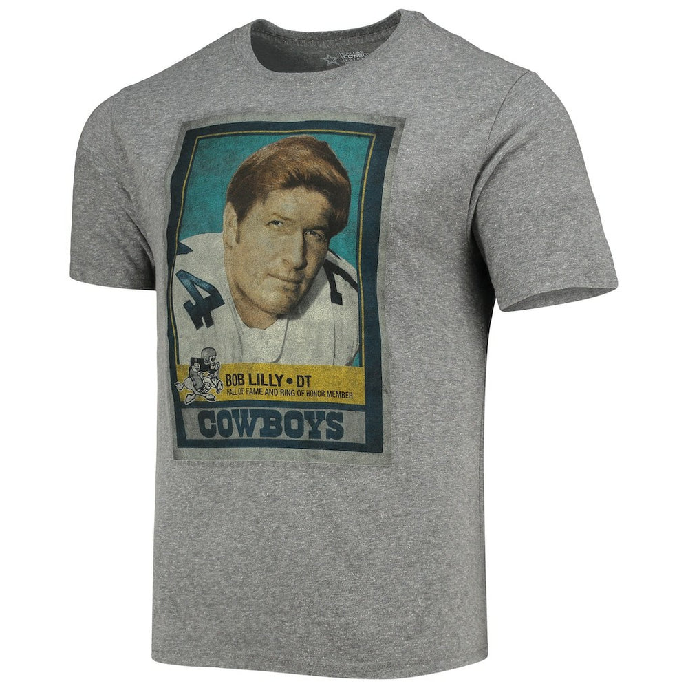 Bob Lilly Dallas Cowboys Name & Number Tri-Blend T-Shirt - Heathered Gray for sale