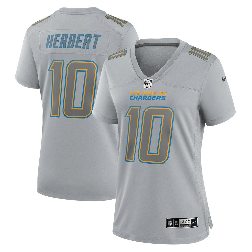 Justin Herbert Los Angeles Chargers Women's Atmosphere Fashion Game Jersey - Gray | Nike online