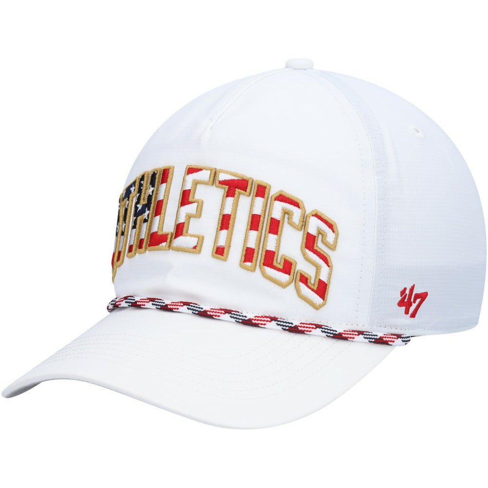 Athletics Flag Flutter Hitch Snapback Hat - White | 47 brand