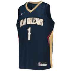 Zion Williamson New Orleans Pelicans Youth 2021/22 Diamond Swingman Jersey - Icon Edition - Navy | Nike cheap