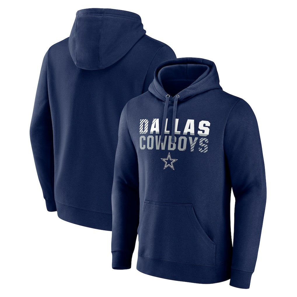 Dallas Cowboys Fade Out Fitted Pullover Hoodie - Navy for sale