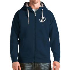 Tampa Bay Lightning Antigua Logo Victory Full-Zip Hoodie Navy