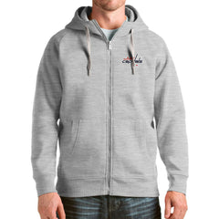 Washington Capitals Antigua Logo Victory Full-Zip Hoodie Heathered Gray
