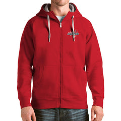 Washington Capitals Antigua Logo Victory Full-Zip Hoodie Red