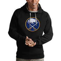 Buffalo Sabres Antigua Logo Victory Pullover Hoodie Black