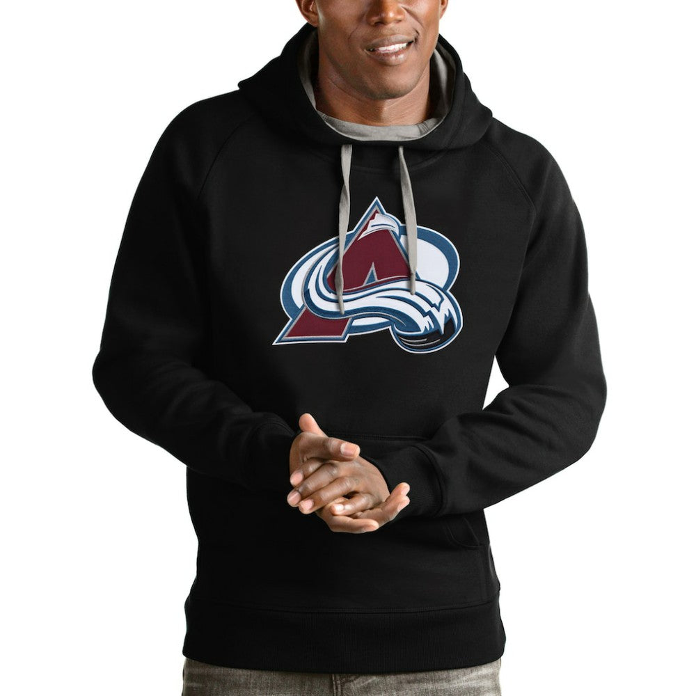 Colorado Avalanche Antigua Logo Victory Pullover Hoodie Black