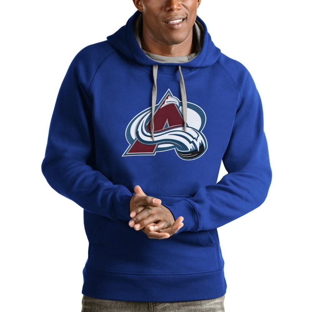 Colorado Avalanche Antigua Logo Victory Pullover Hoodie Blue