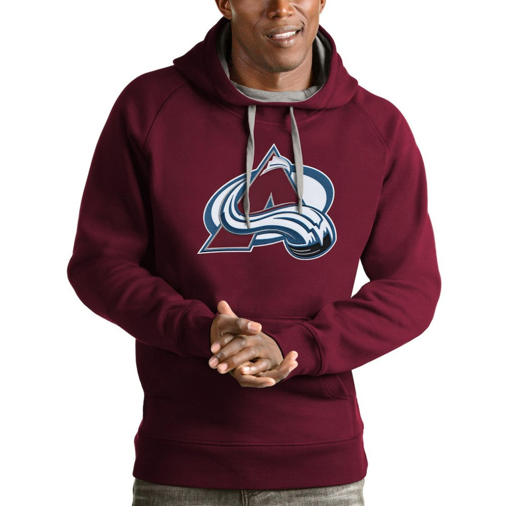 Colorado Avalanche Antigua Logo Victory Pullover Hoodie Burgundy