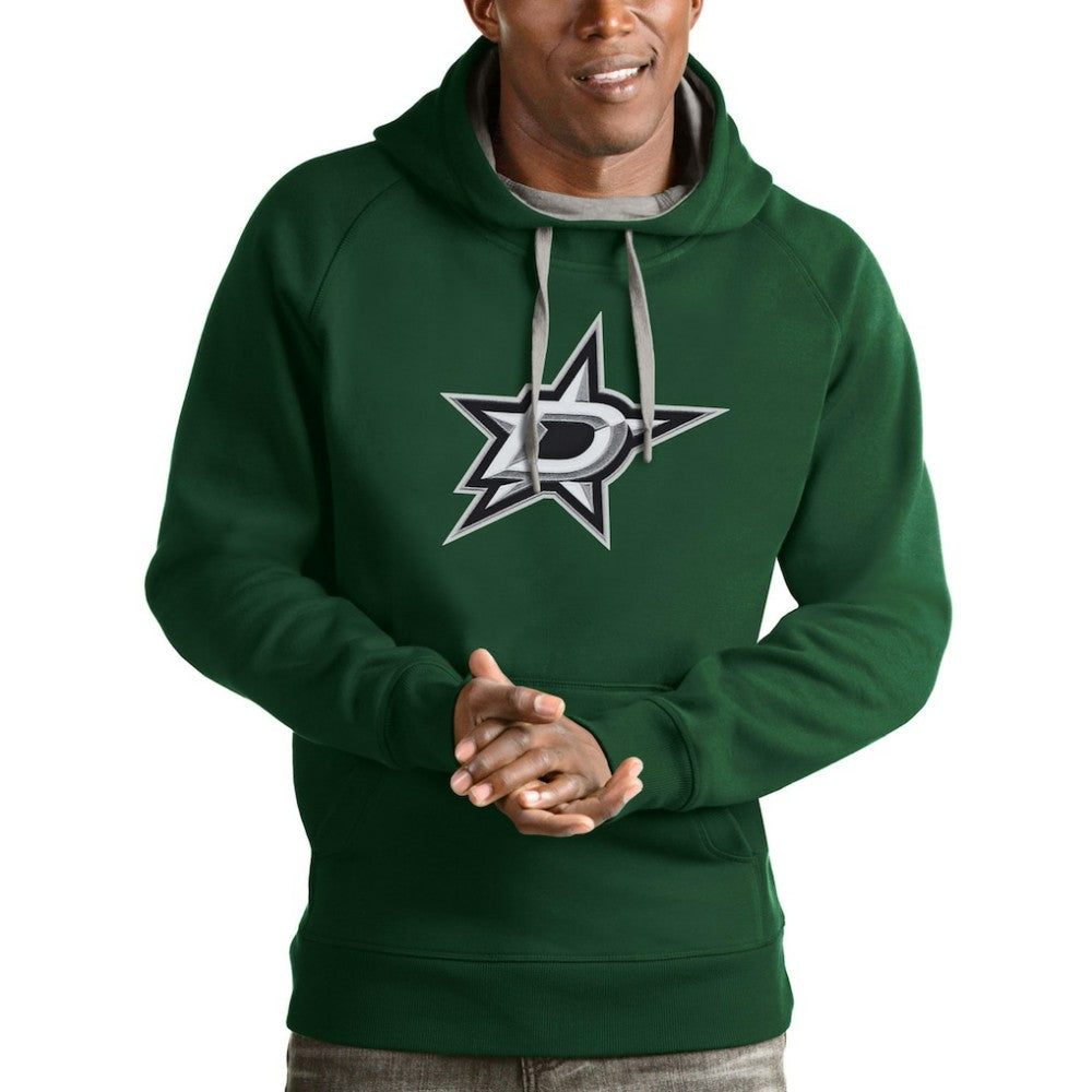 Dallas Stars Antigua Logo Victory Pullover Hoodie Hunter Green