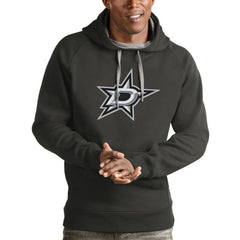 Dallas Stars Antigua Logo Victory Pullover Hoodie Charcoal