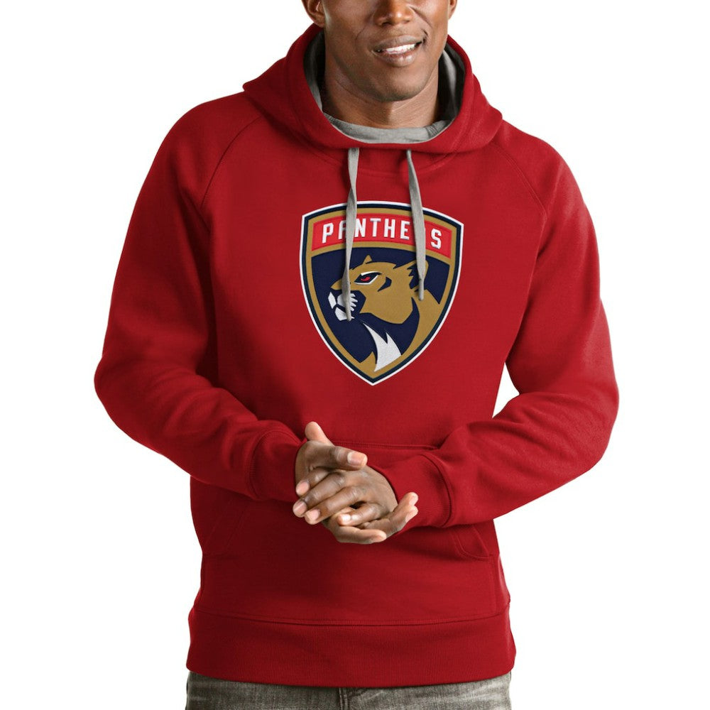 Florida Panthers Antigua Logo Victory Pullover Hoodie Red