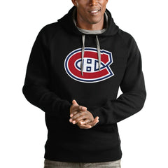 Montreal Canadiens Antigua Logo Victory Pullover Hoodie Black