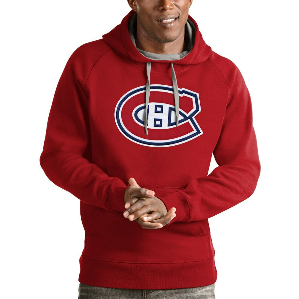 Montreal Canadiens Antigua Logo Victory Pullover Hoodie Red