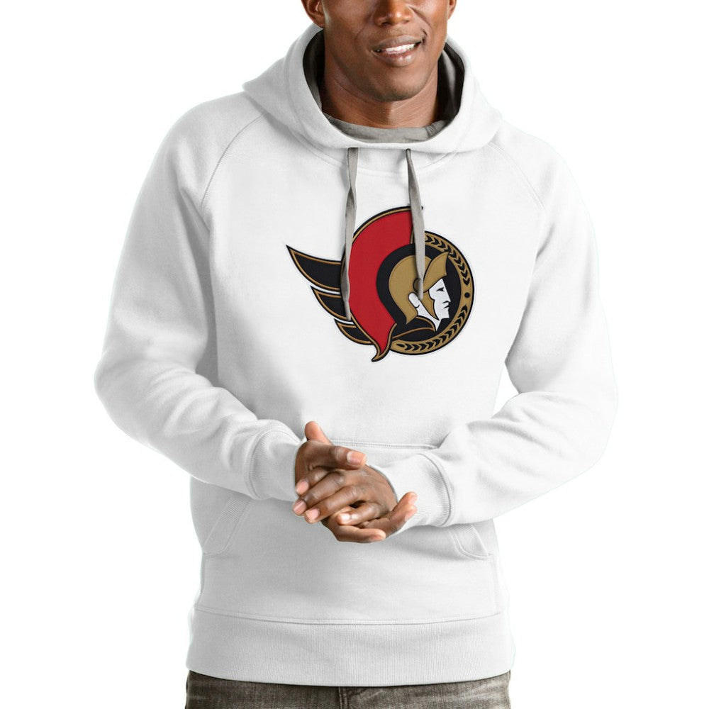 Ottawa Senators Antigua Logo Victory Pullover Hoodie White