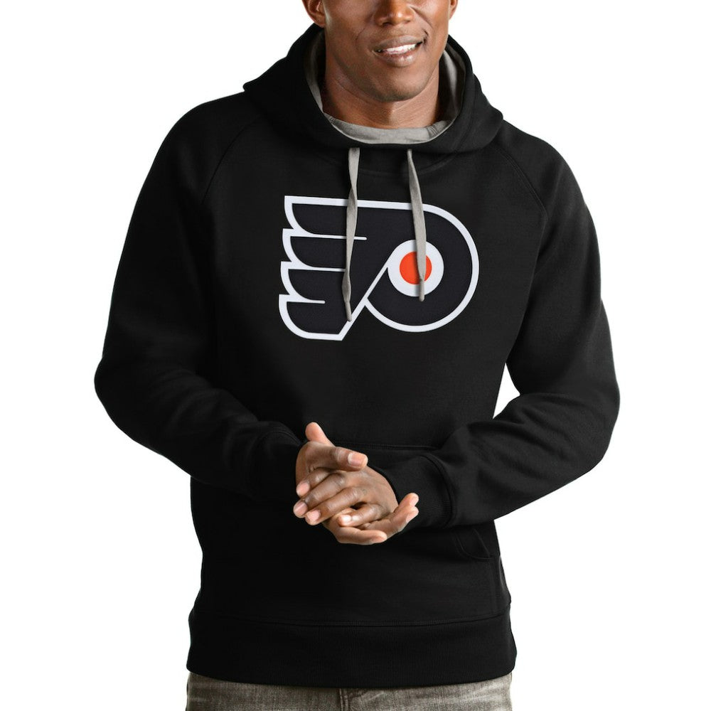 Philadelphia Flyers Antigua Logo Victory Pullover Hoodie Black