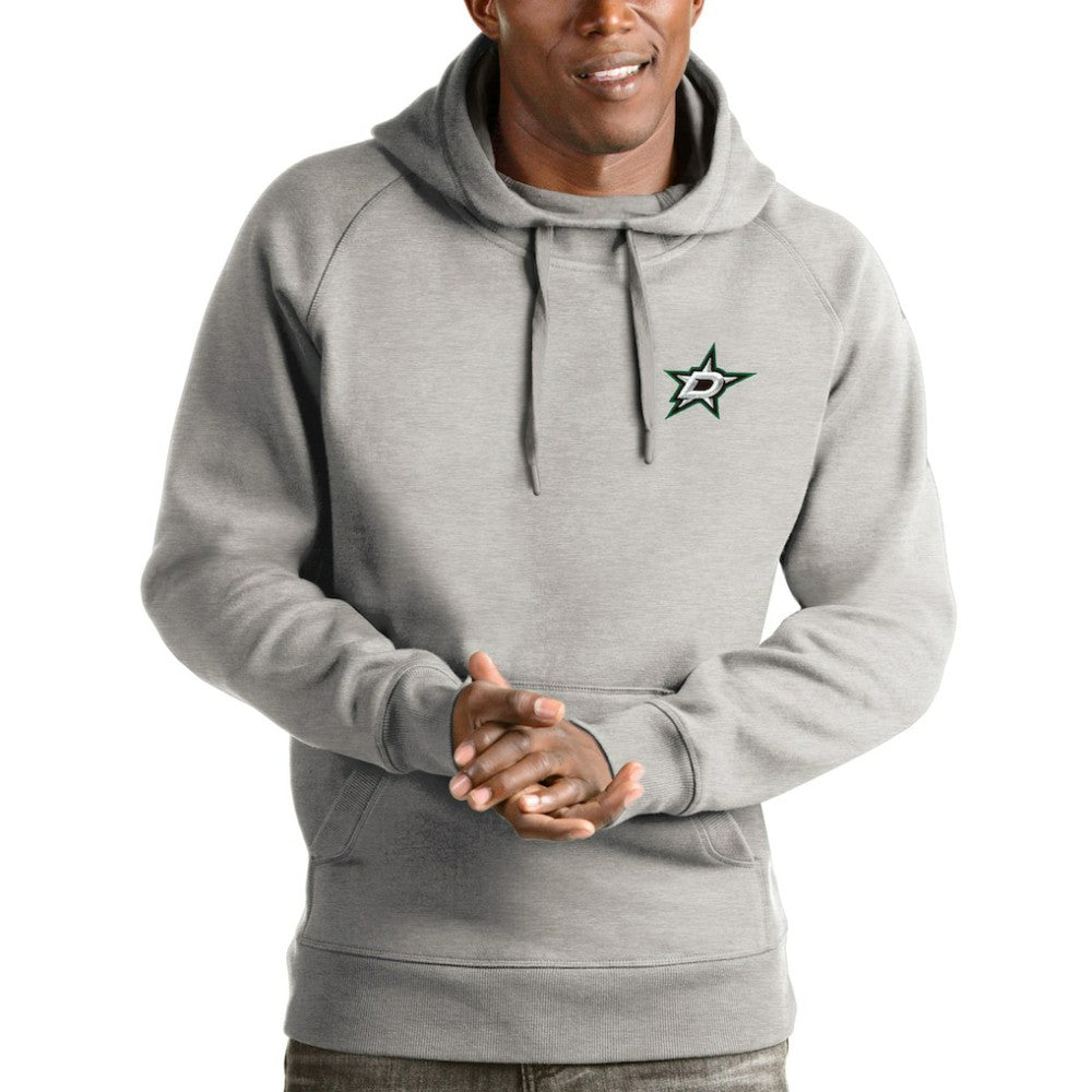 Dallas Stars Antigua Victory Pullover Hoodie Heathered Gray