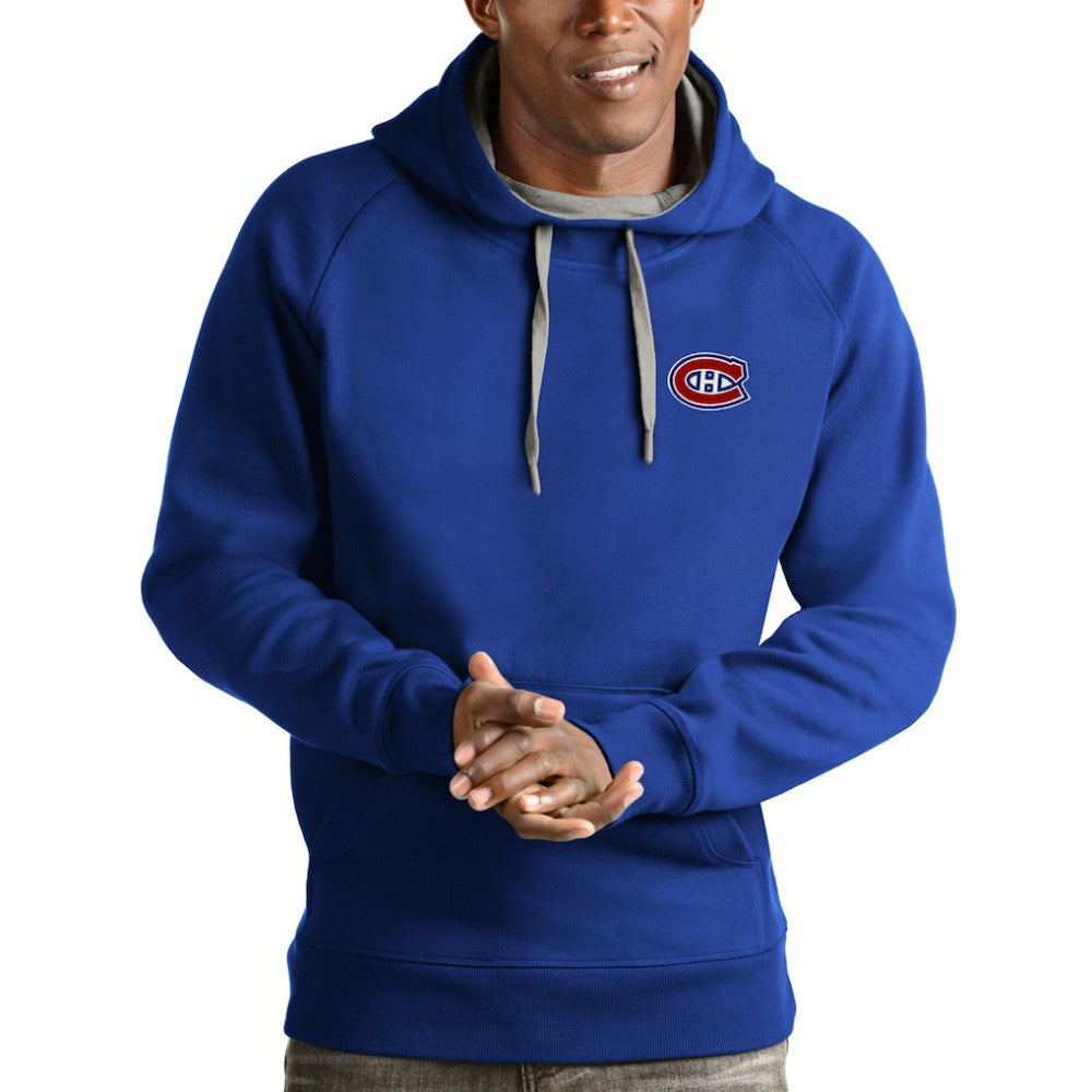 Montreal Canadiens Antigua Victory Pullover Hoodie Blue