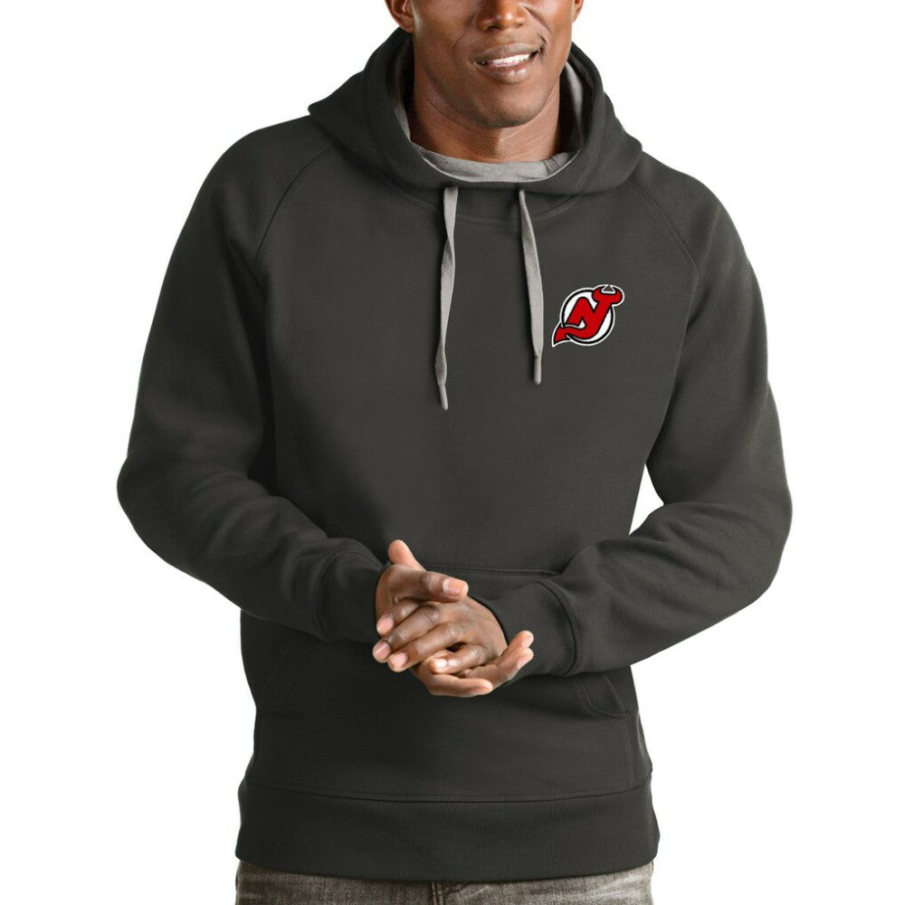 New Jersey Devils Antigua Victory Pullover Hoodie Charcoal