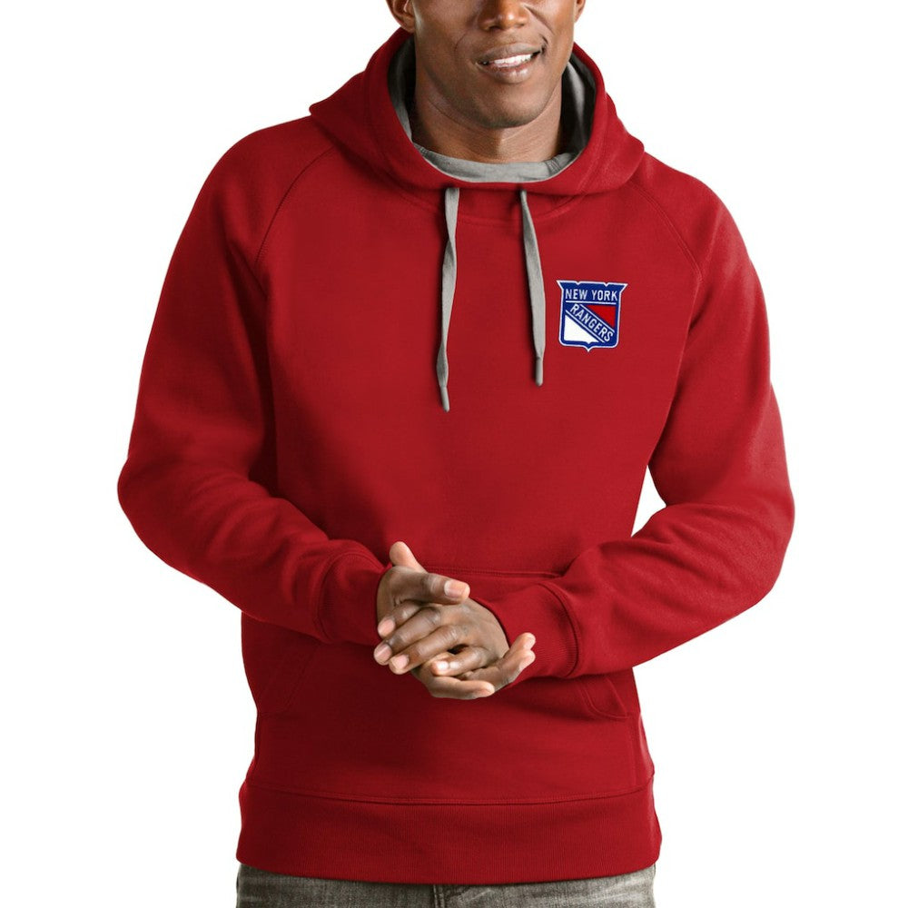 New York Rangers Antigua Victory Pullover Hoodie Red