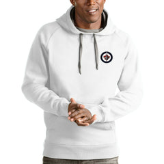 Winnipeg Jets Antigua Victory Pullover Hoodie White