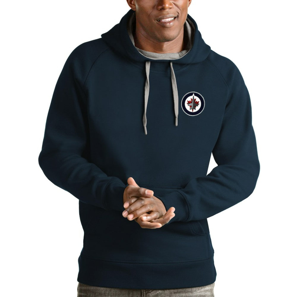 Winnipeg Jets Antigua Team Victory Pullover Hoodie Navy
