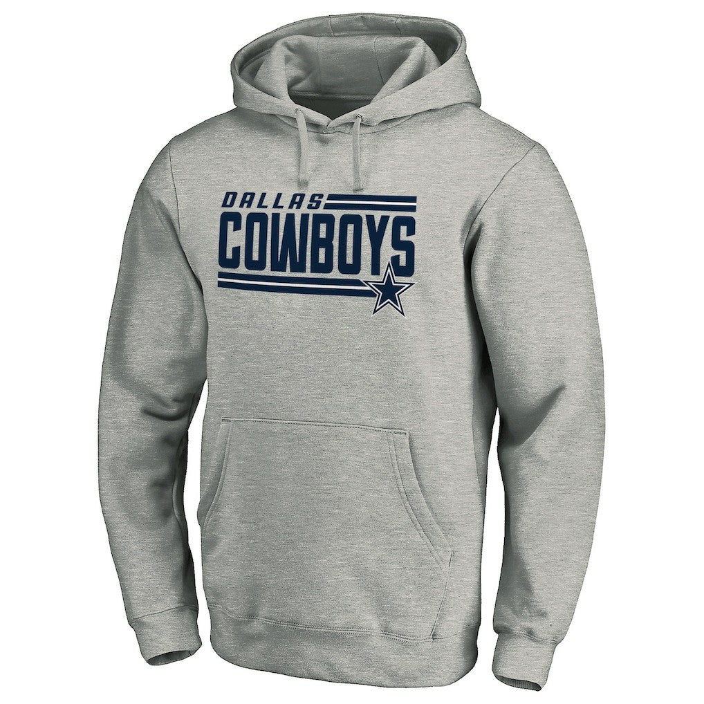 Dallas Cowboys Onside Stripe Pullover Hoodie - Heathered Gray for sale