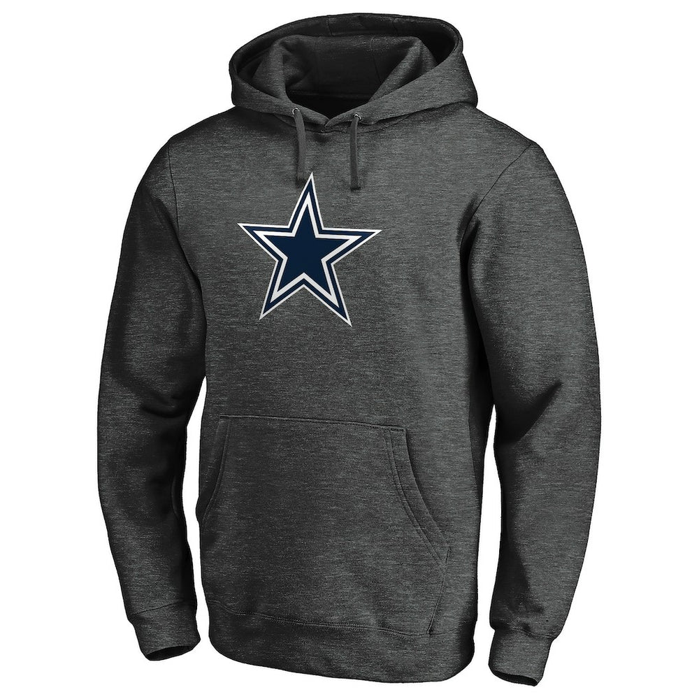 Dallas Cowboys Primary Logo Fitted Pullover Hoodie - Charcoal on sale