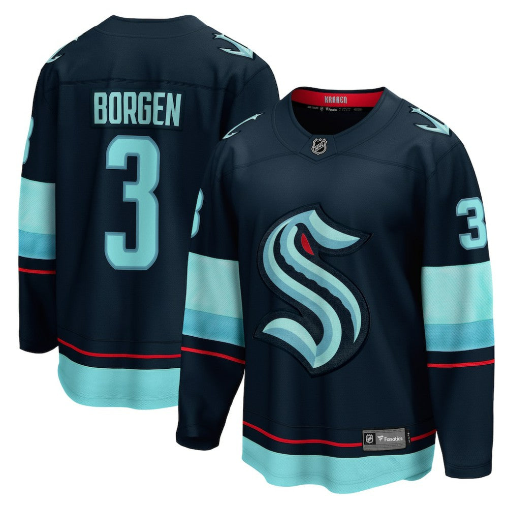 Will Borgen Seattle Kraken Fanatics Home Breakaway Player Jersey Deep Sea Blue