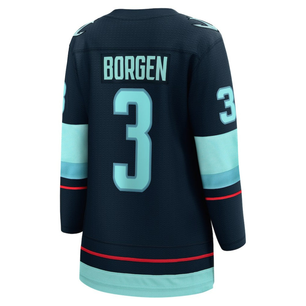 Will Borgen Seattle Kraken Fanatics Women's Home Breakaway Player Jersey Deep Sea Blue