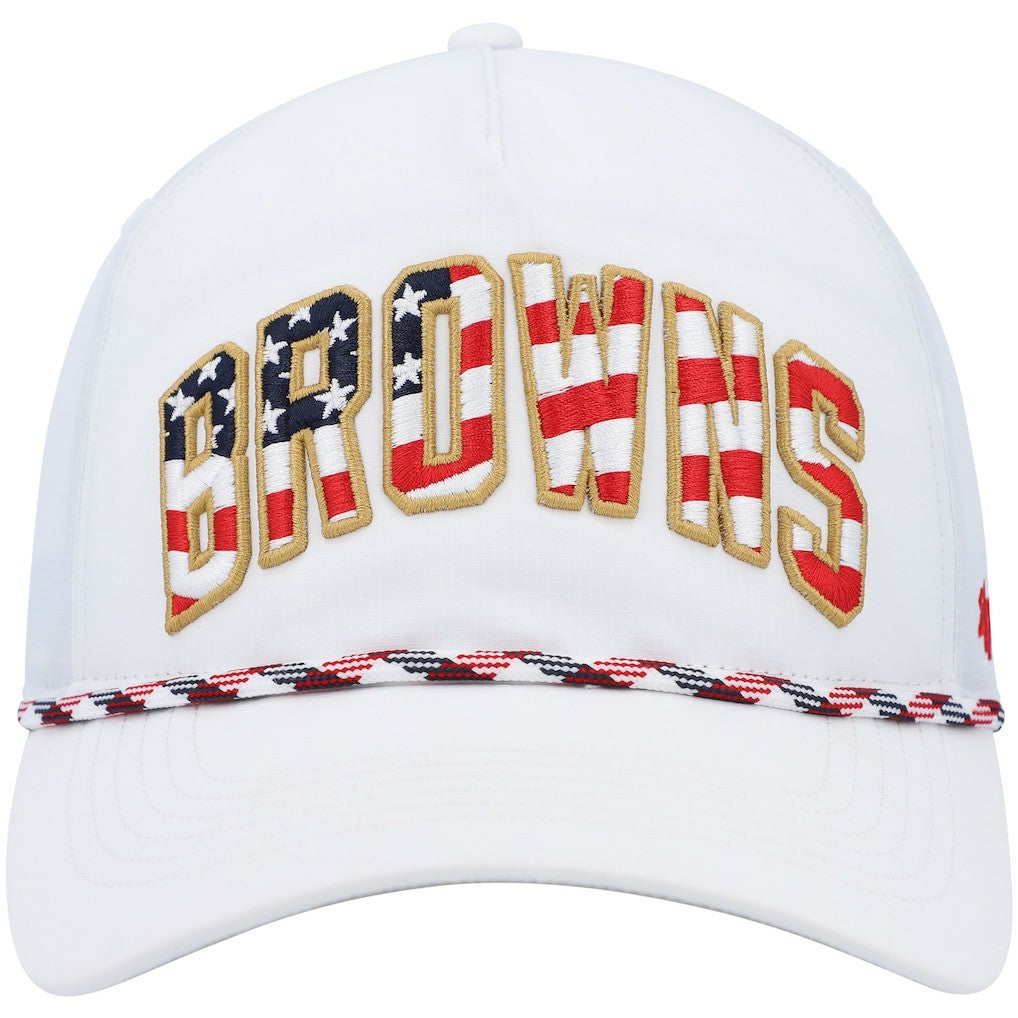 Cleveland Browns '47 Hitch Stars and Stripes Trucker Adjustable Hat - White for sale