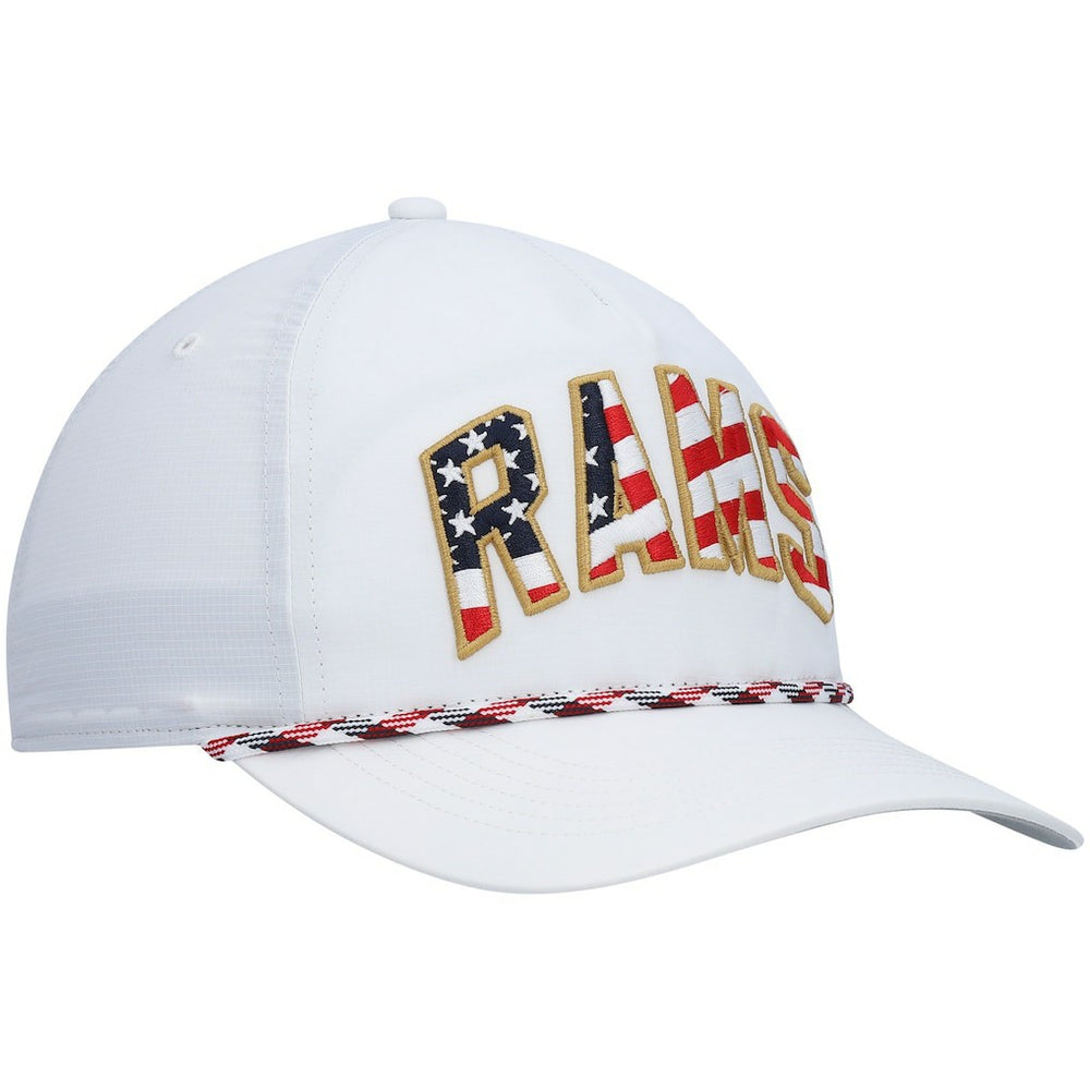 Los Angeles Rams '47 Hitch Stars and Stripes Trucker Adjustable Hat - White for sale