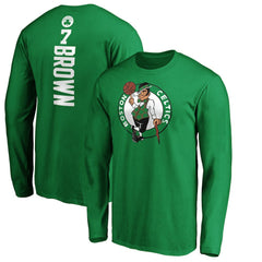 Jaylen Brown Boston Celtics Playmaker Name & Number Long Sleeve T-Shirt - Kelly Green shop