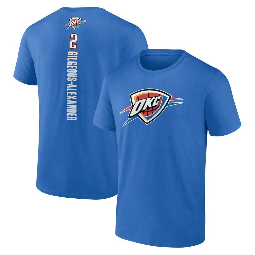 Shai Gilgeous-Alexander Oklahoma City Thunder Playmaker Name & Number T-Shirt - Blue discount