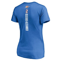 Shai Gilgeous-Alexander Oklahoma City Thunder Women's Playmaker Name & Number V-Neck T-Shirt - Blue outlet