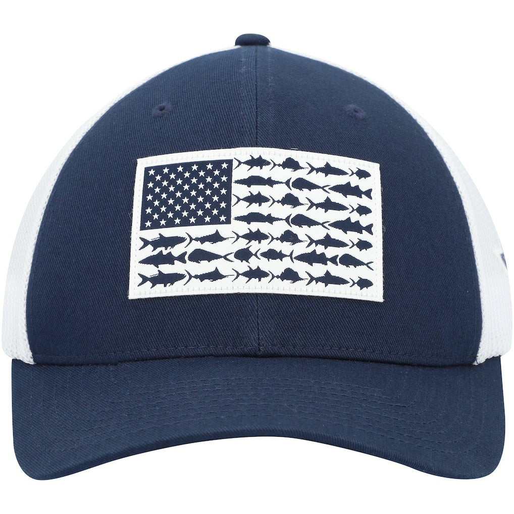Dallas Cowboys Mesh Fish Flag Flex Hat - Navy/White discount